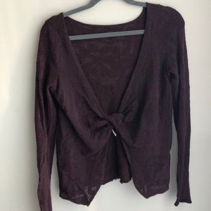 Free People Twist Back Patterned Sweater